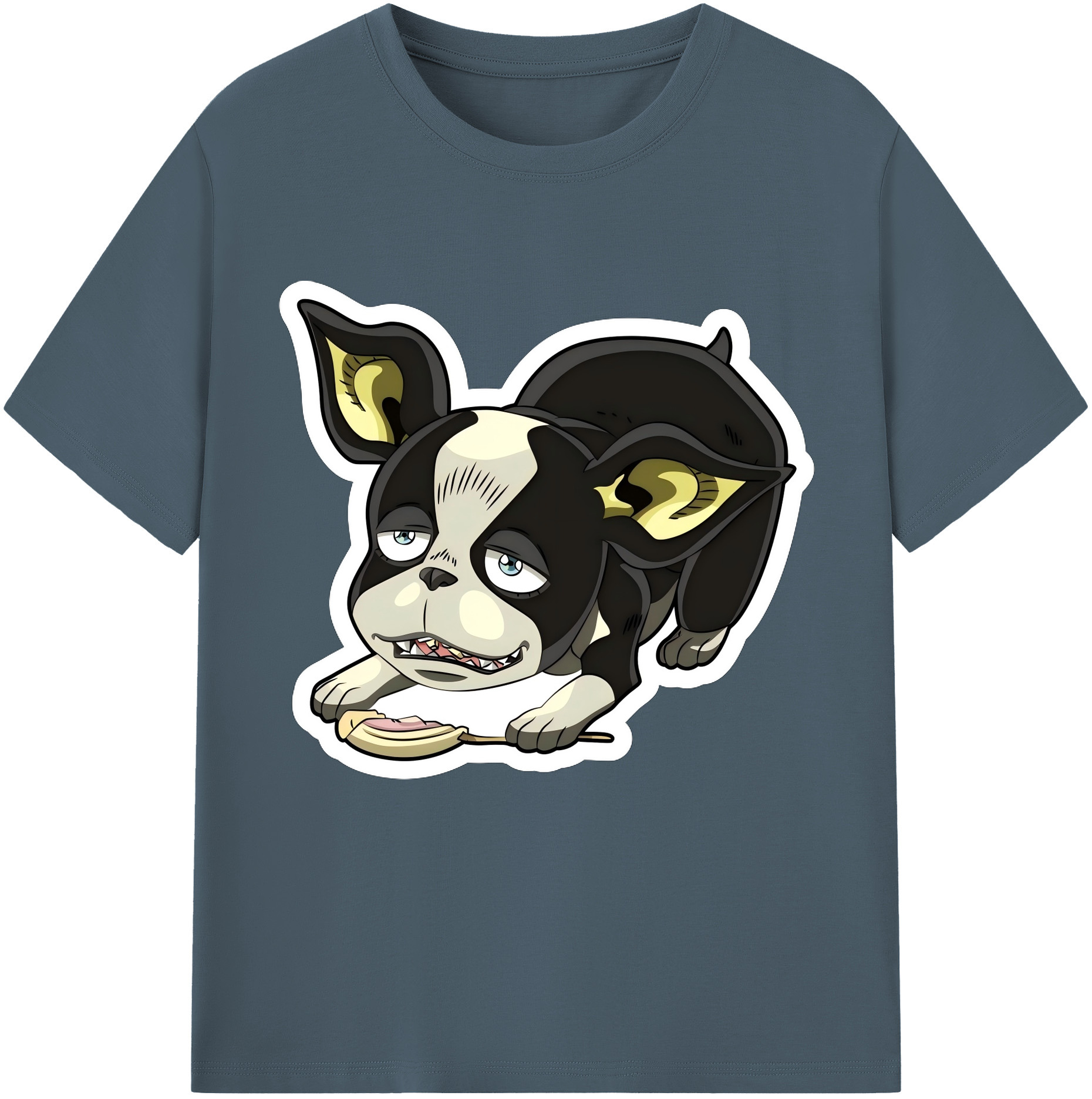 （画像用） ジョジョの奇妙な冒険 イギー JoJo's Bizarre Adventure Iggy 綿100％半袖Tシャツ（フロントプリント）